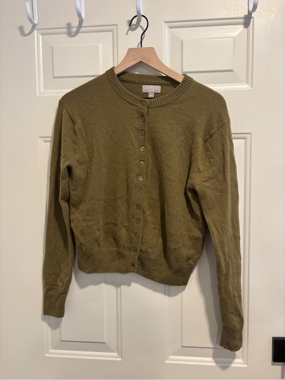 j crew green cashmere sweater